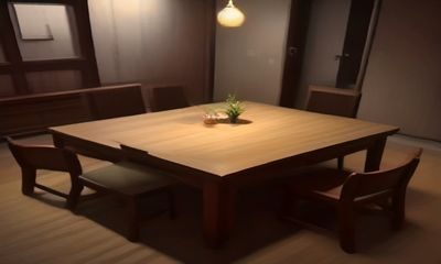 展会摆摊桌上摊主与读者交谈，桌面摆放多本同人志封面朝上